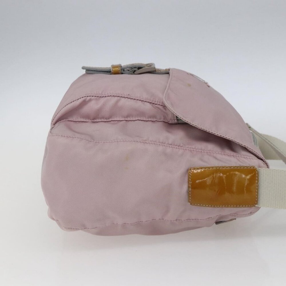 Authentic PRADA Shoulder Bag Nylon Pink Silver - Picture 11 of 16